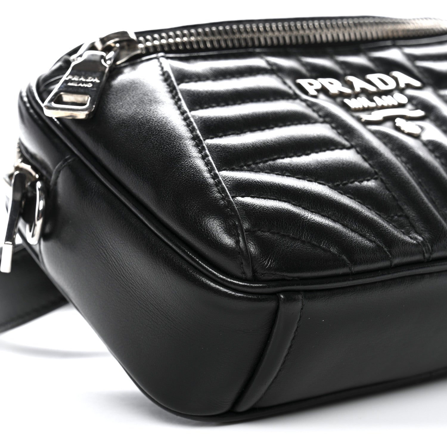 Soft Calfskin Diagramme Belt Bag Black