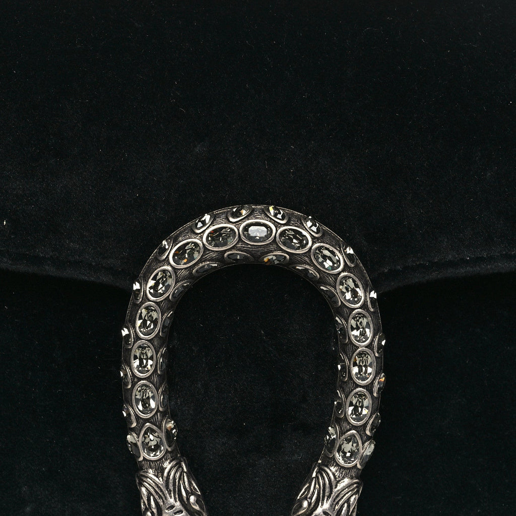 Velvet Dionysus Clutch Black