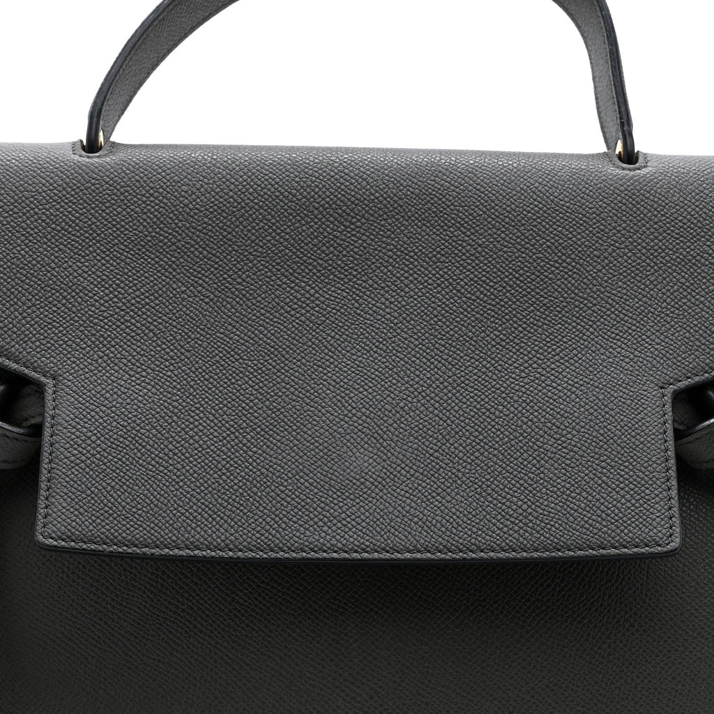 Grained Calfskin Mini Belt Bag Grey