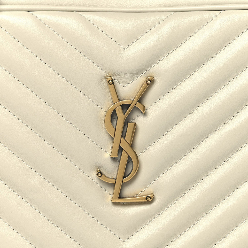 Calfskin Matelasse Monogram Lou Camera Bag Crema Soft