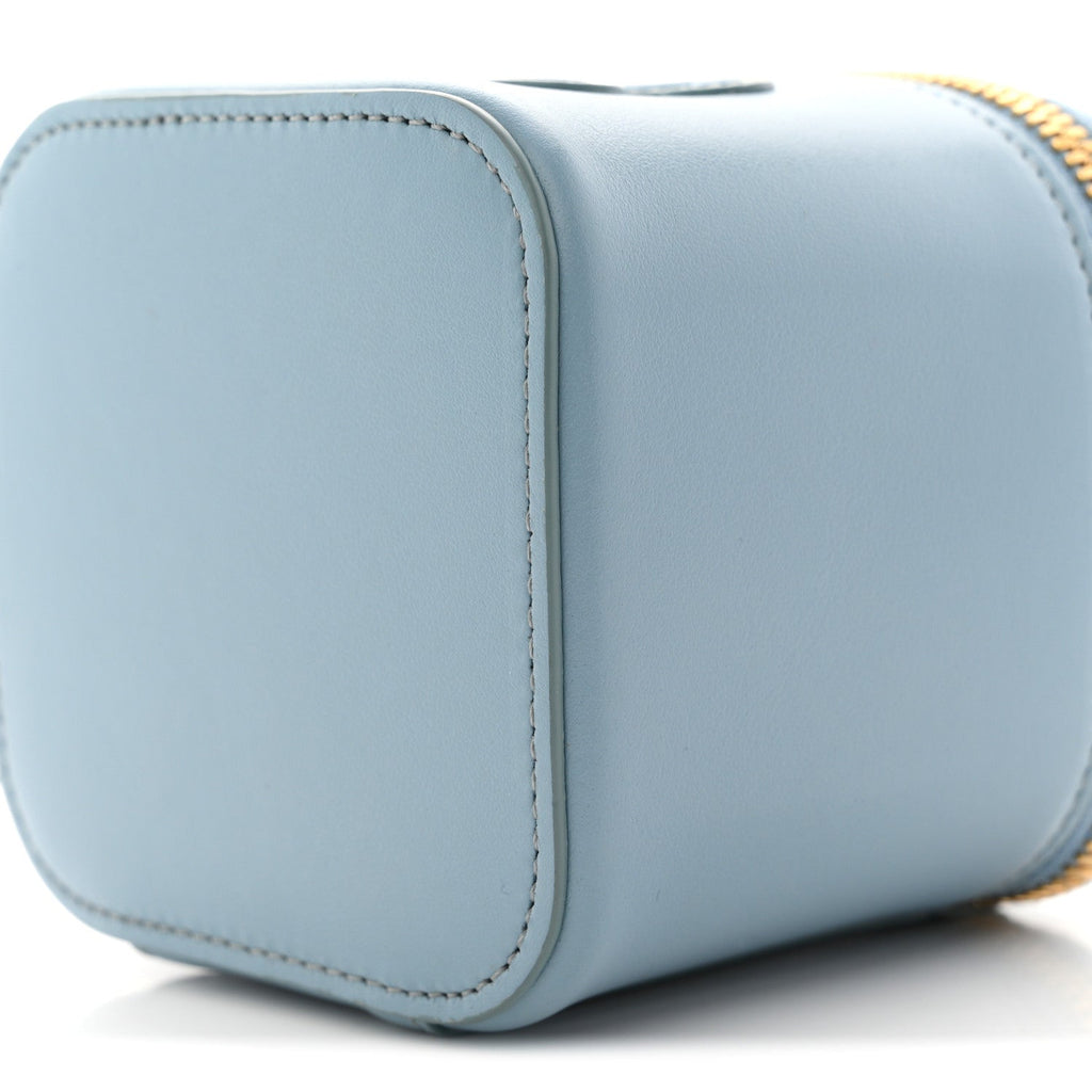 Smooth Calfskin Cuir Triomphe Mini Vanity Case California Blue