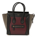 Smooth Calfskin Nubuck Micro Tri-Color Luggage Burgundy