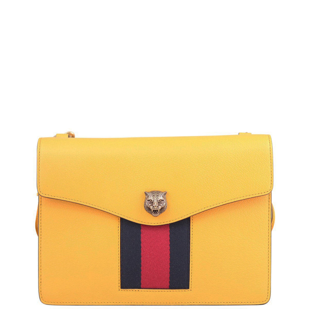 Gucci Animalier Web Leather Chain Shoulder Bag
