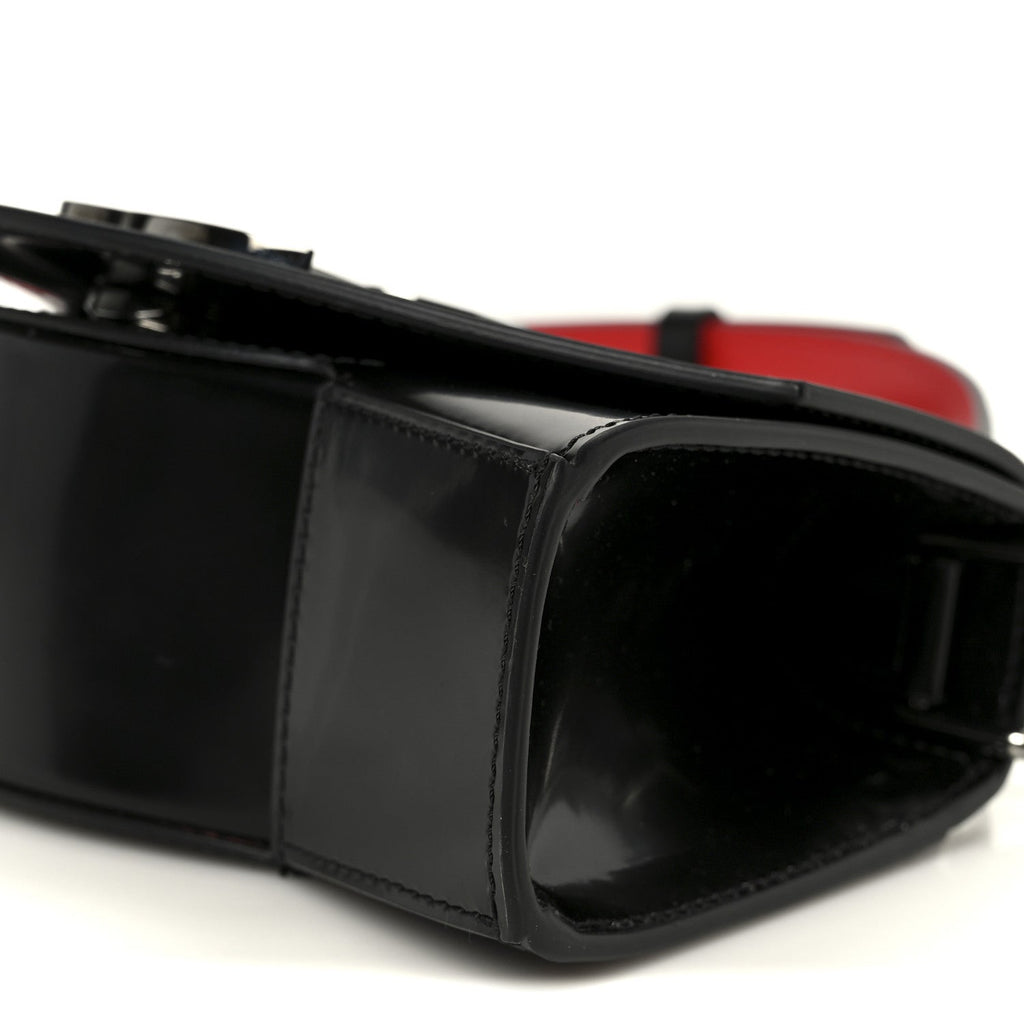 Abrasivato Calfskin Loubi54 Clutch Black Gun Metal