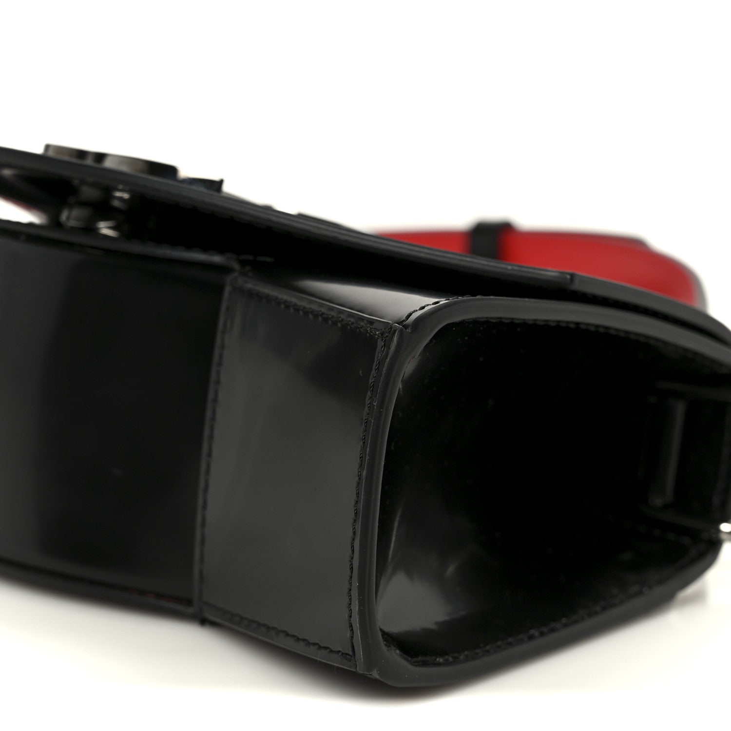 Abrasivato Calfskin Loubi54 Clutch Black Gun Metal