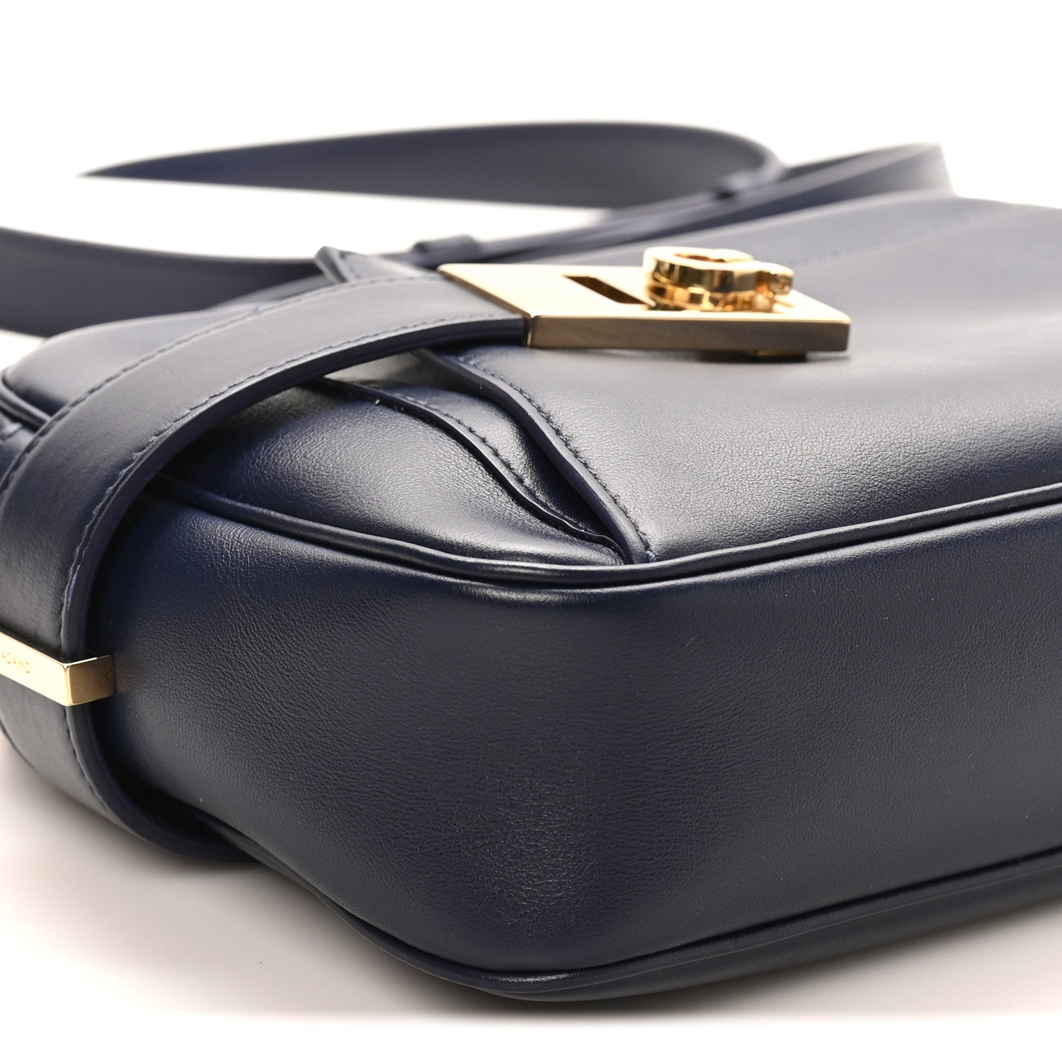 Calfskin Gancio Small Camera Case Navy