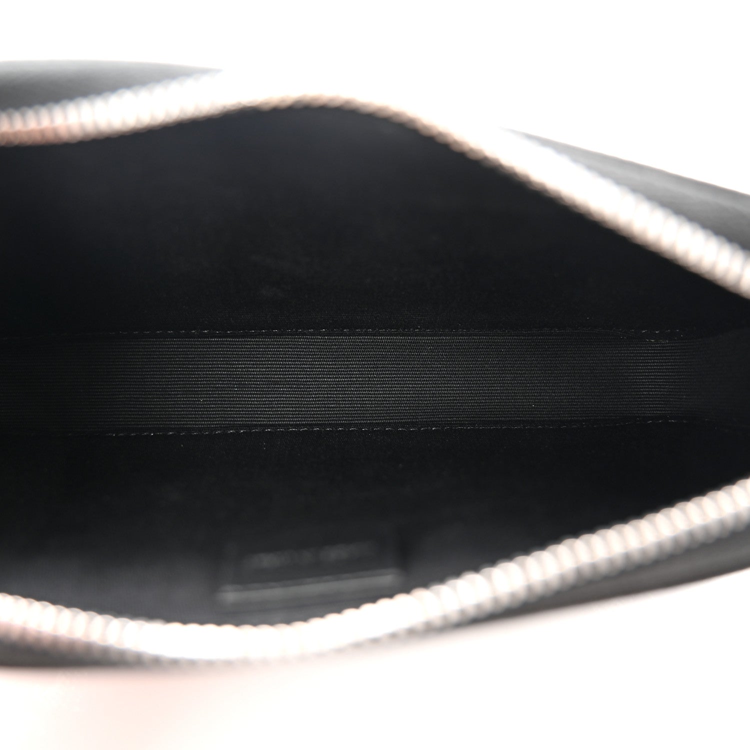 Triomphe Canvas Horizontal Pouch Silver Black