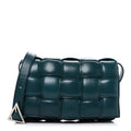 Paper Calfskin Maxi Intreccio Padded Cassette Crossbody Bag Ottanio
