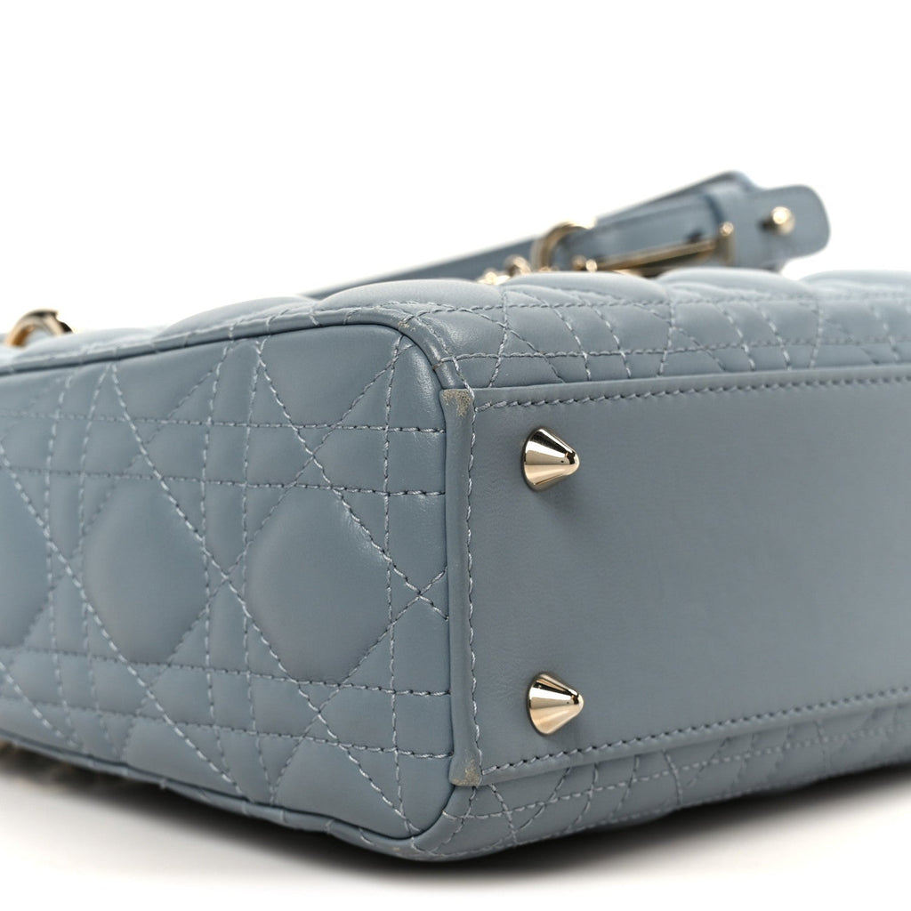 Lambskin Cannage Small My ABCDior Lady Dior Cloud Blue