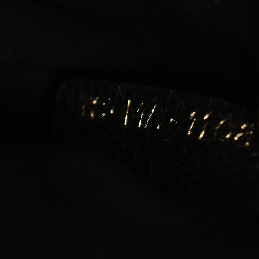 Grained Calfskin Mini Saddle Bag Black