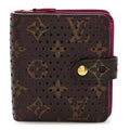 Monogram Perforated Compact Zipped Wallet Fuchsia