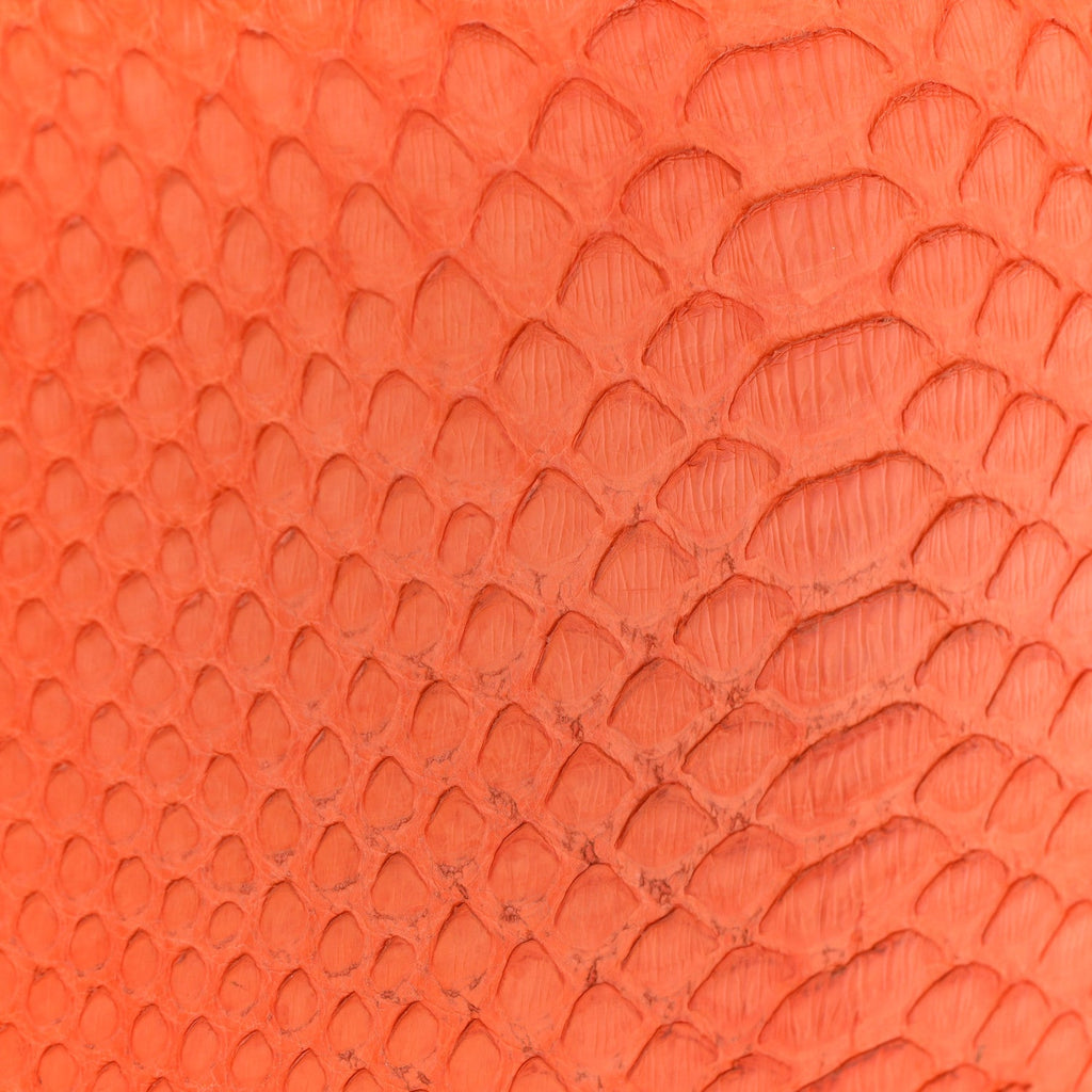 Snakeskin Medium Classic Box Flap Orange