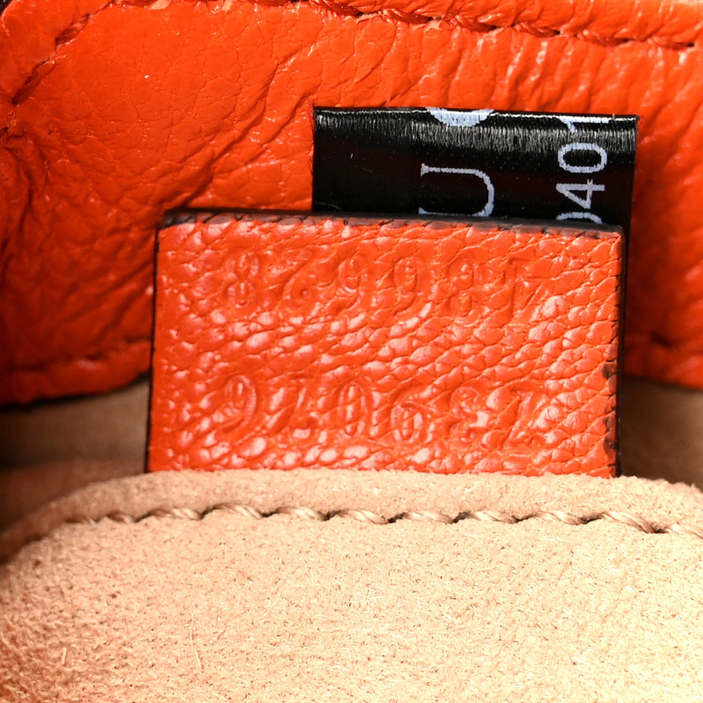 Goatskin Mini Aphrodite Shoulder Bag Orange