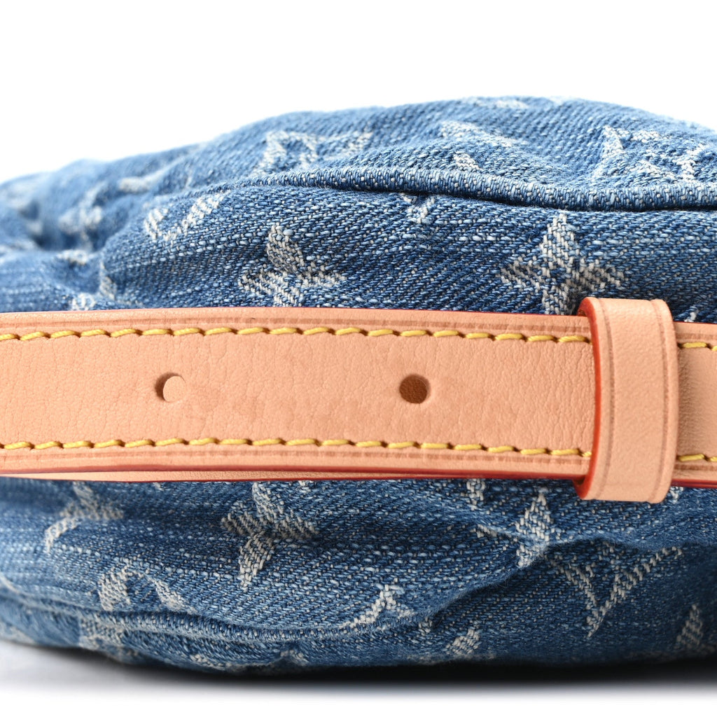 Monogram Denim Croissant MM Blue