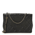 Lambskin Quilted Large Diamond CC Flap Black