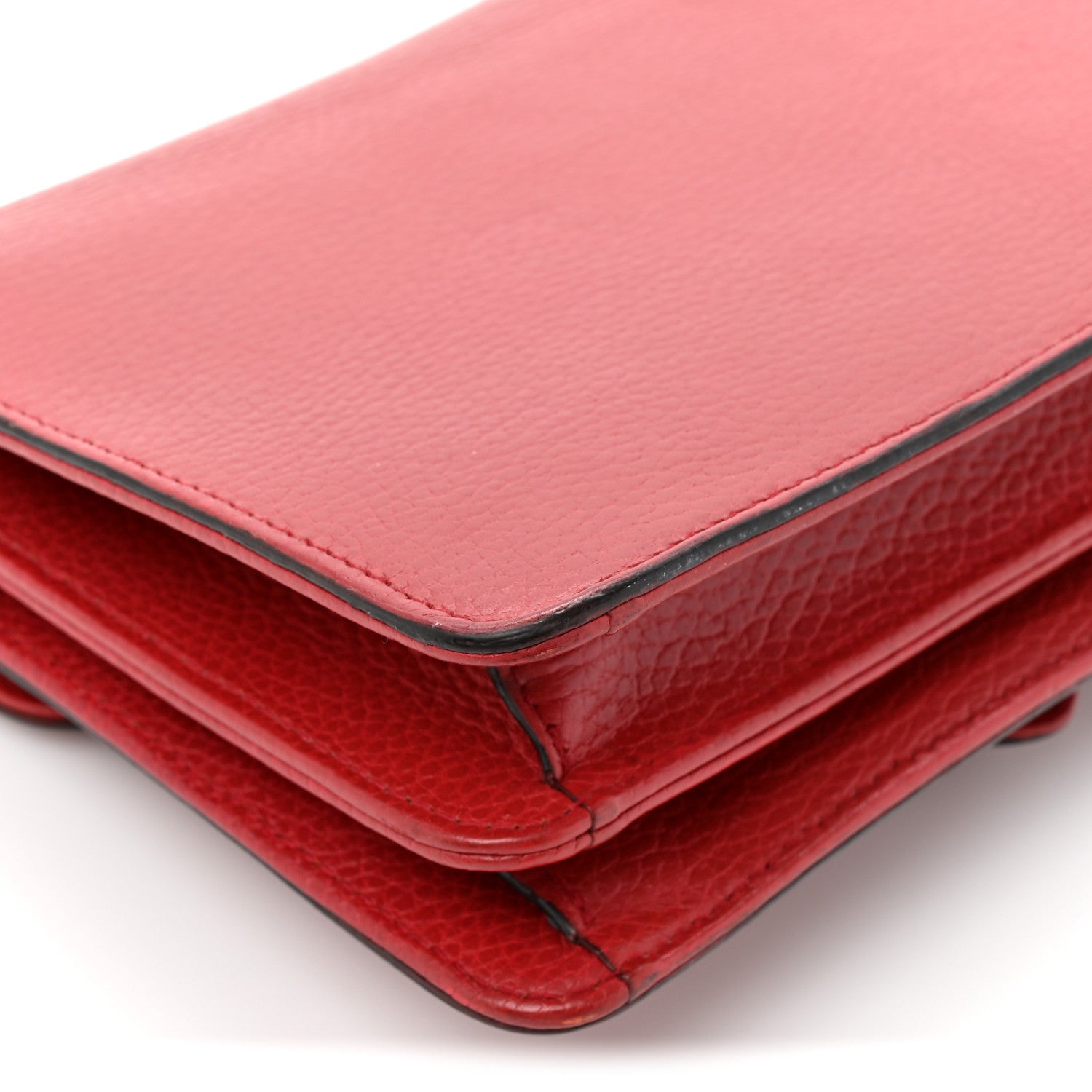 Dollar Calfskin Small Interlocking G Shoulder Bag Red