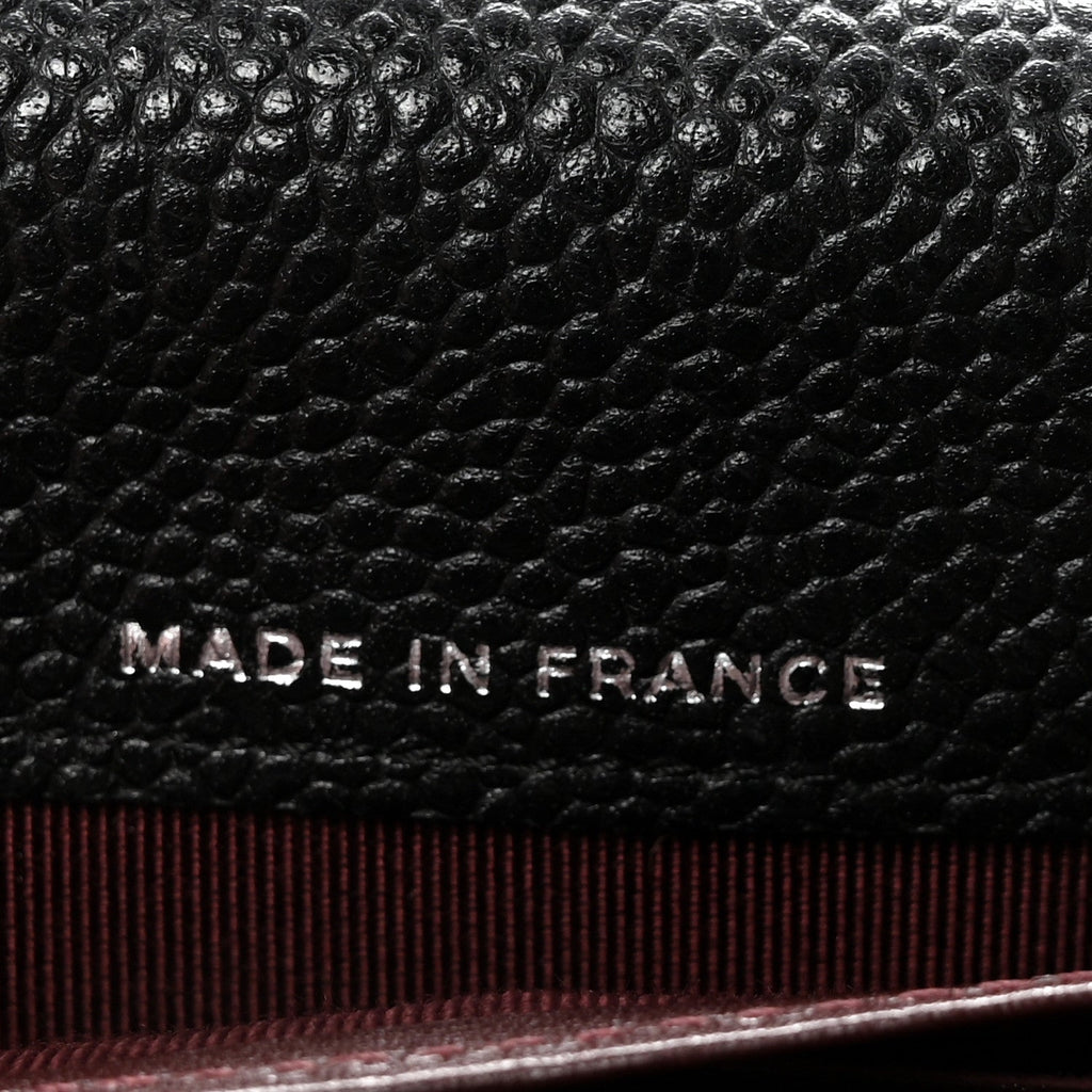 Caviar Quilted Large Gusset Flap Wallet Black