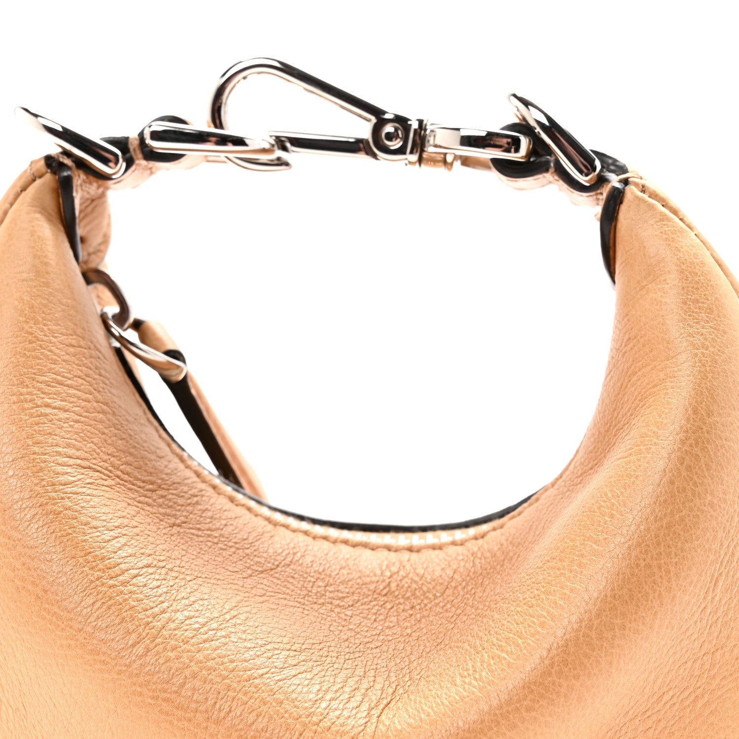 Vitello Grace Nano Fendigraphy Hobo Charm Miele Scuro