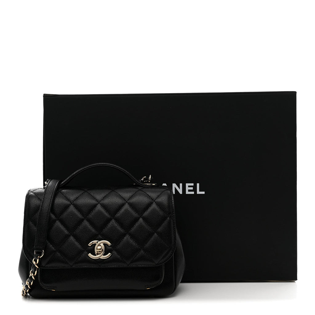Caviar Quilted Medium Business Affinity Flap Black