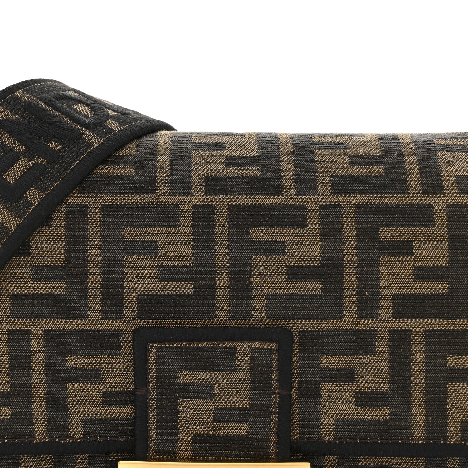 Fabric Jacquard FF 1974 Medium Baguette Tobacco Moro Black