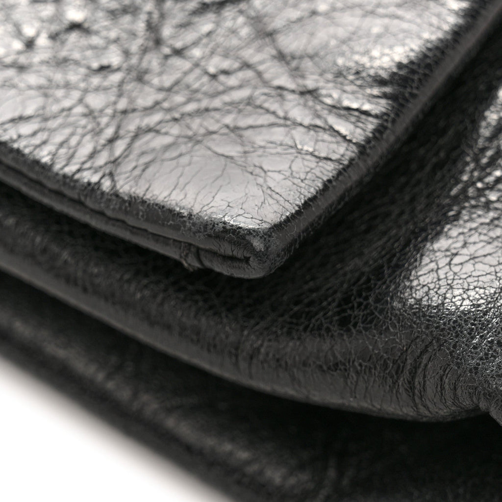 Vitello Shine Crystal Shoulder Bag Black