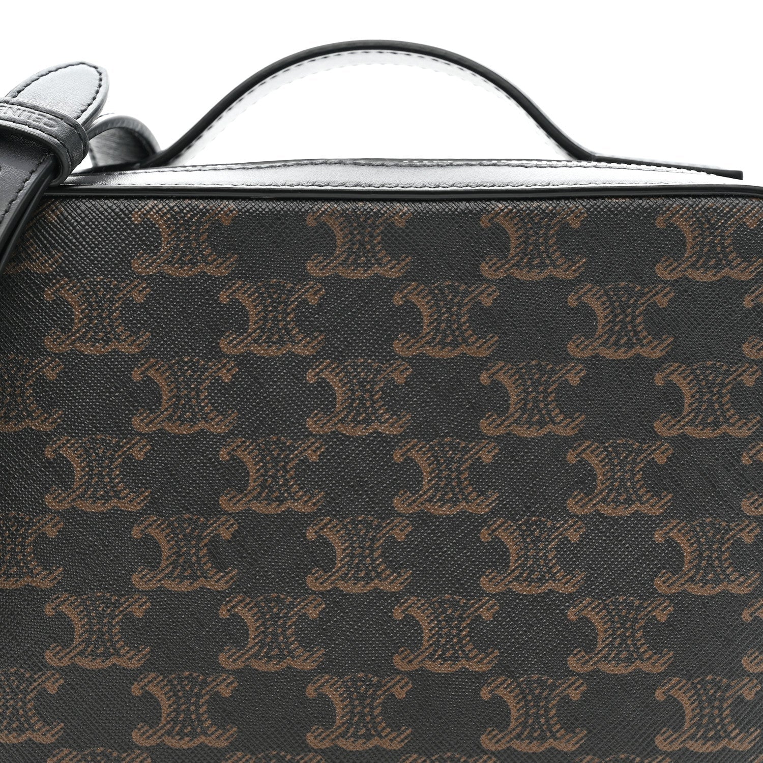 Triomphe Canvas Top Handle Messenger Box Black