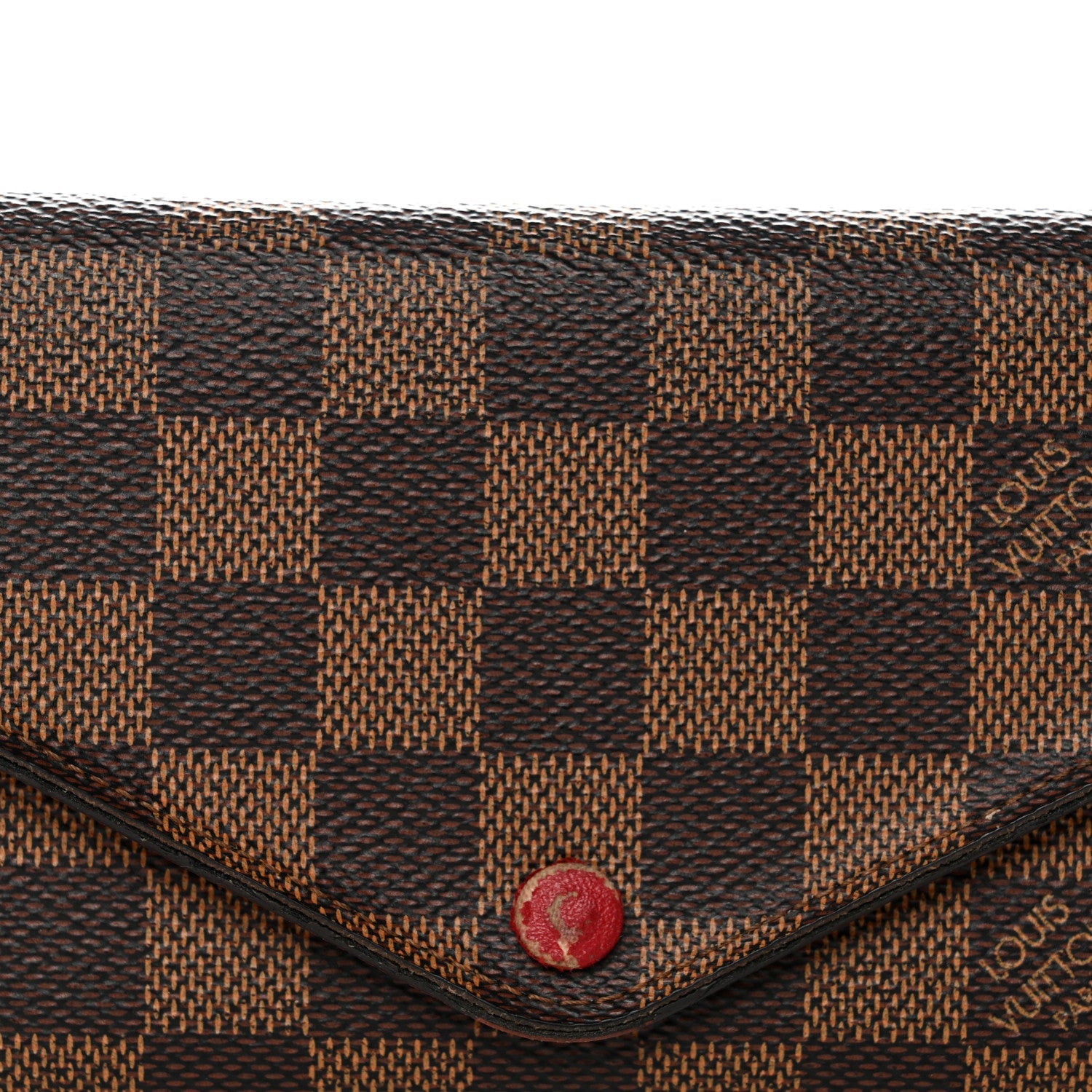 Damier Ebene Josephine Wallet Red