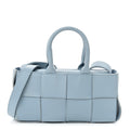 Nappa Maxi Intreccio Mini Arco East West Tote Ice Blue