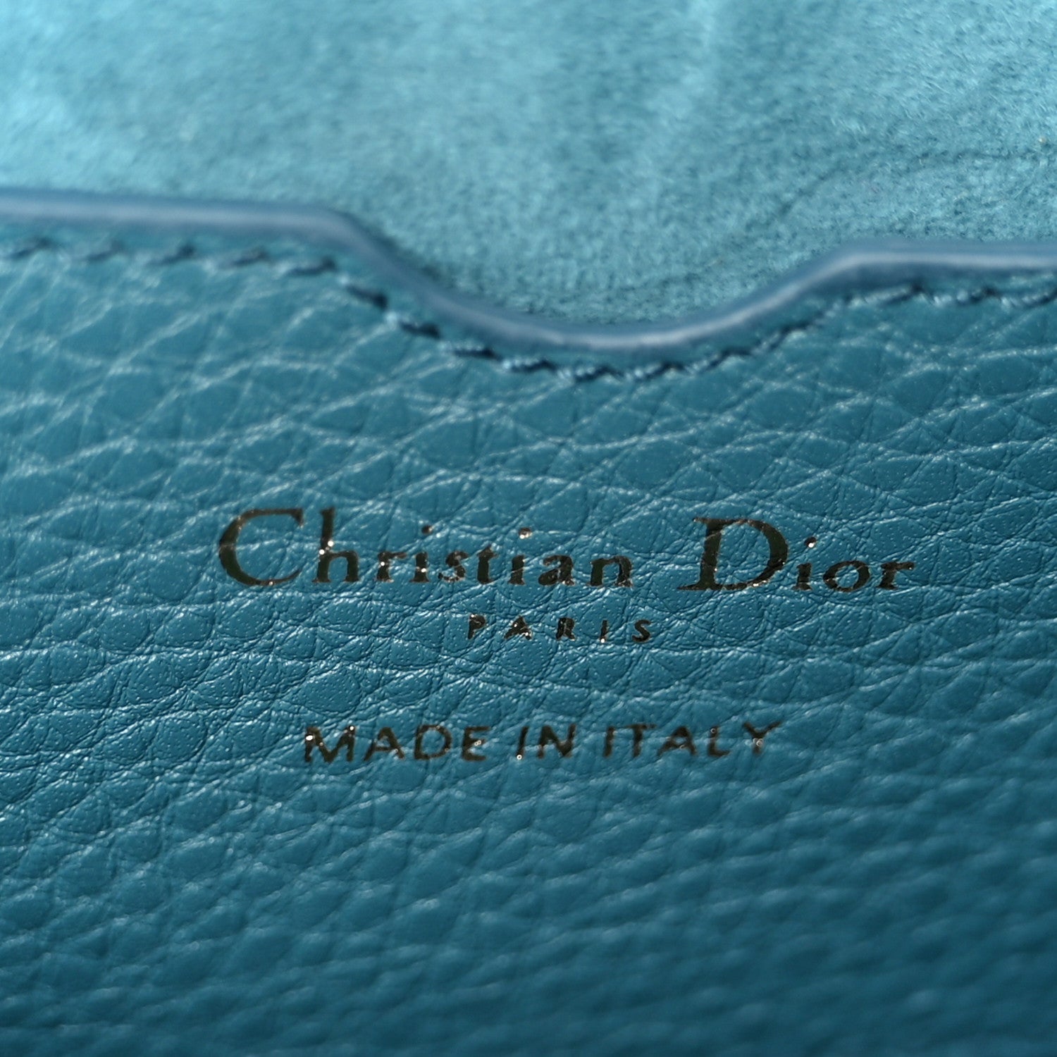 Grained Calfskin Medium Bobby Flap Steel Blue