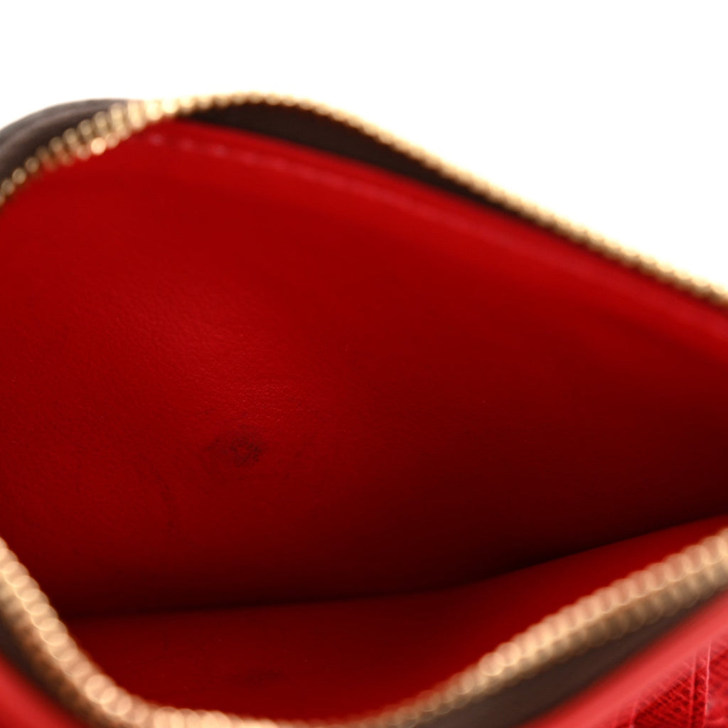 Damier Ebene Victorine Wallet Red