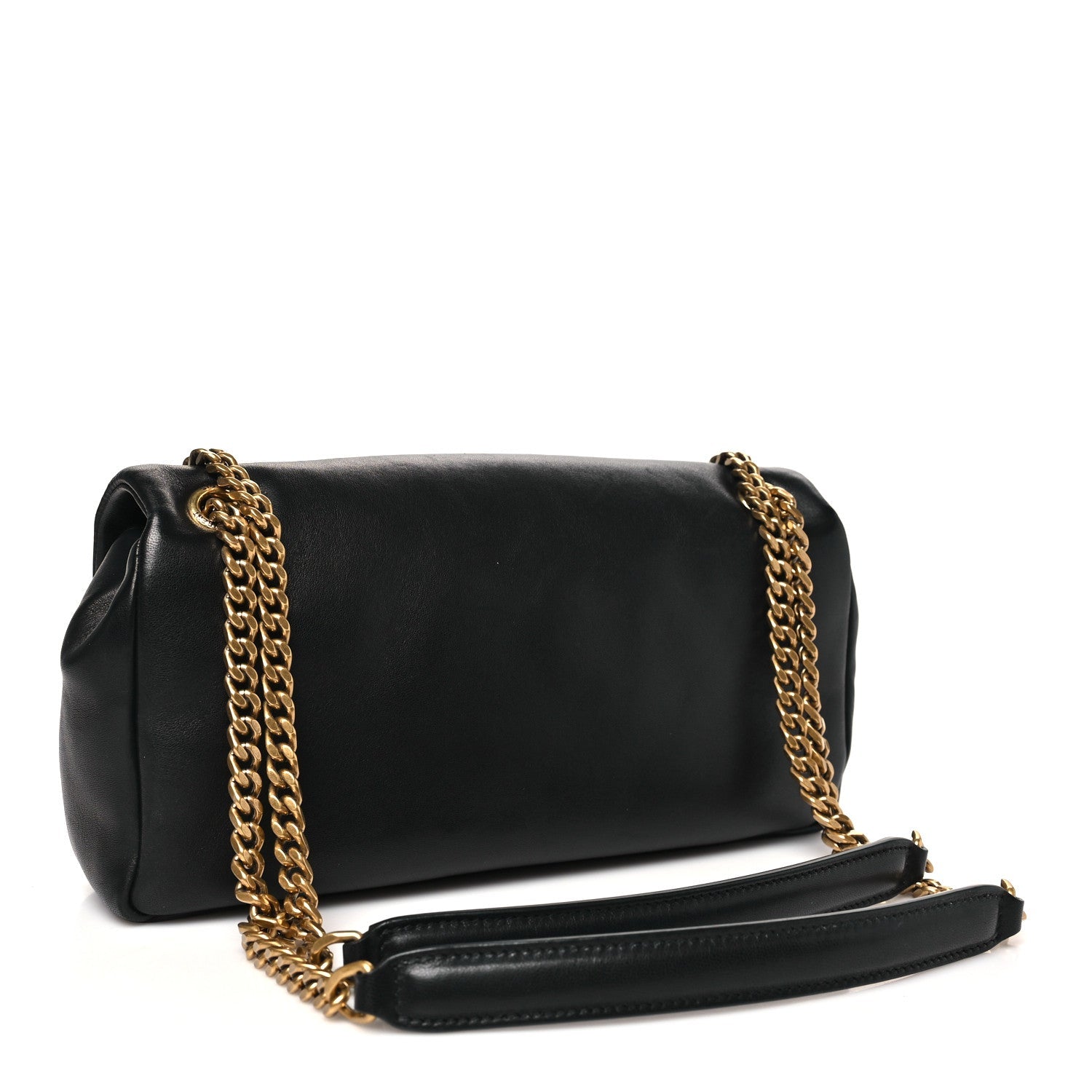 Plunged Lambskin Calypso Black