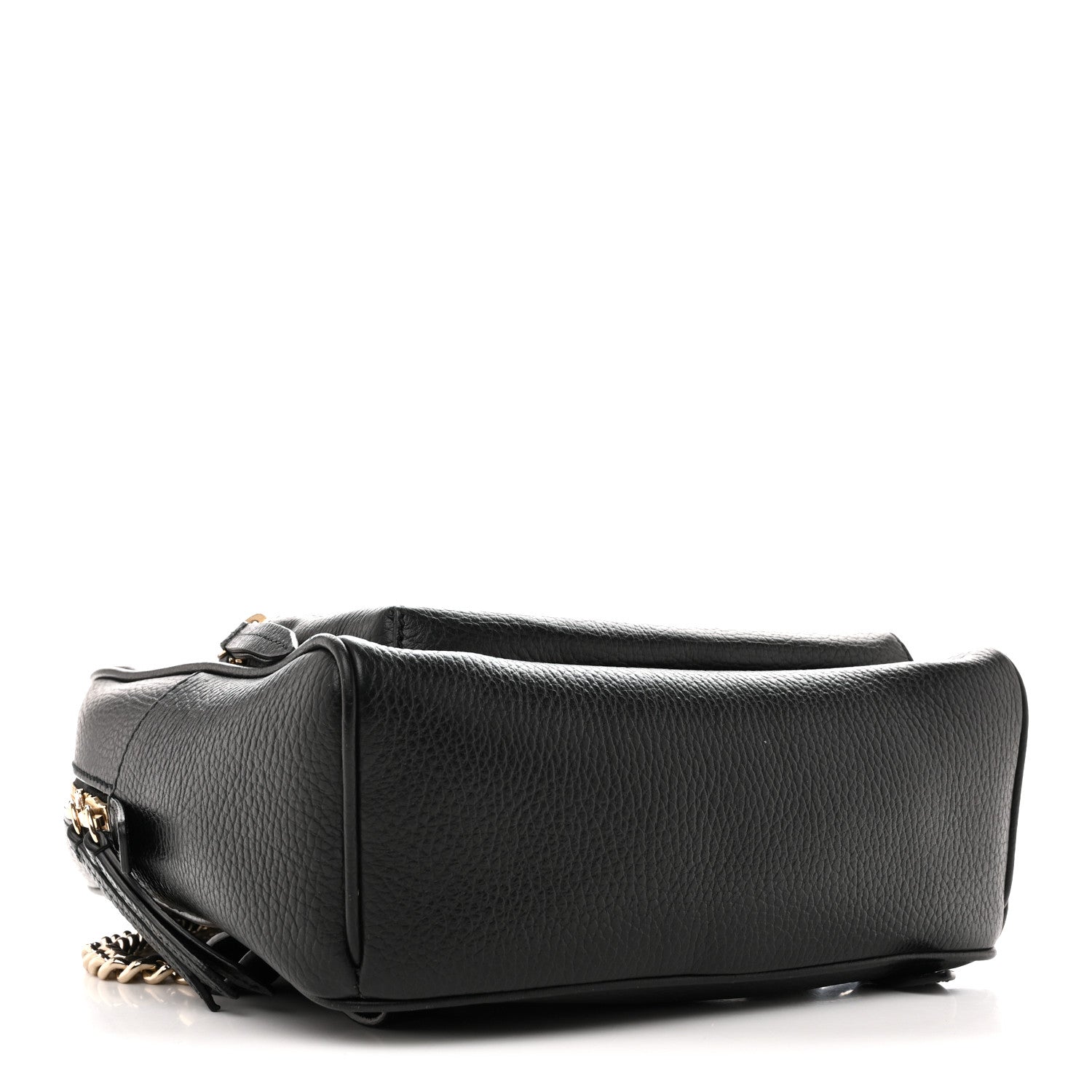Pebbled Calfskin Soho Chain Backpack Black