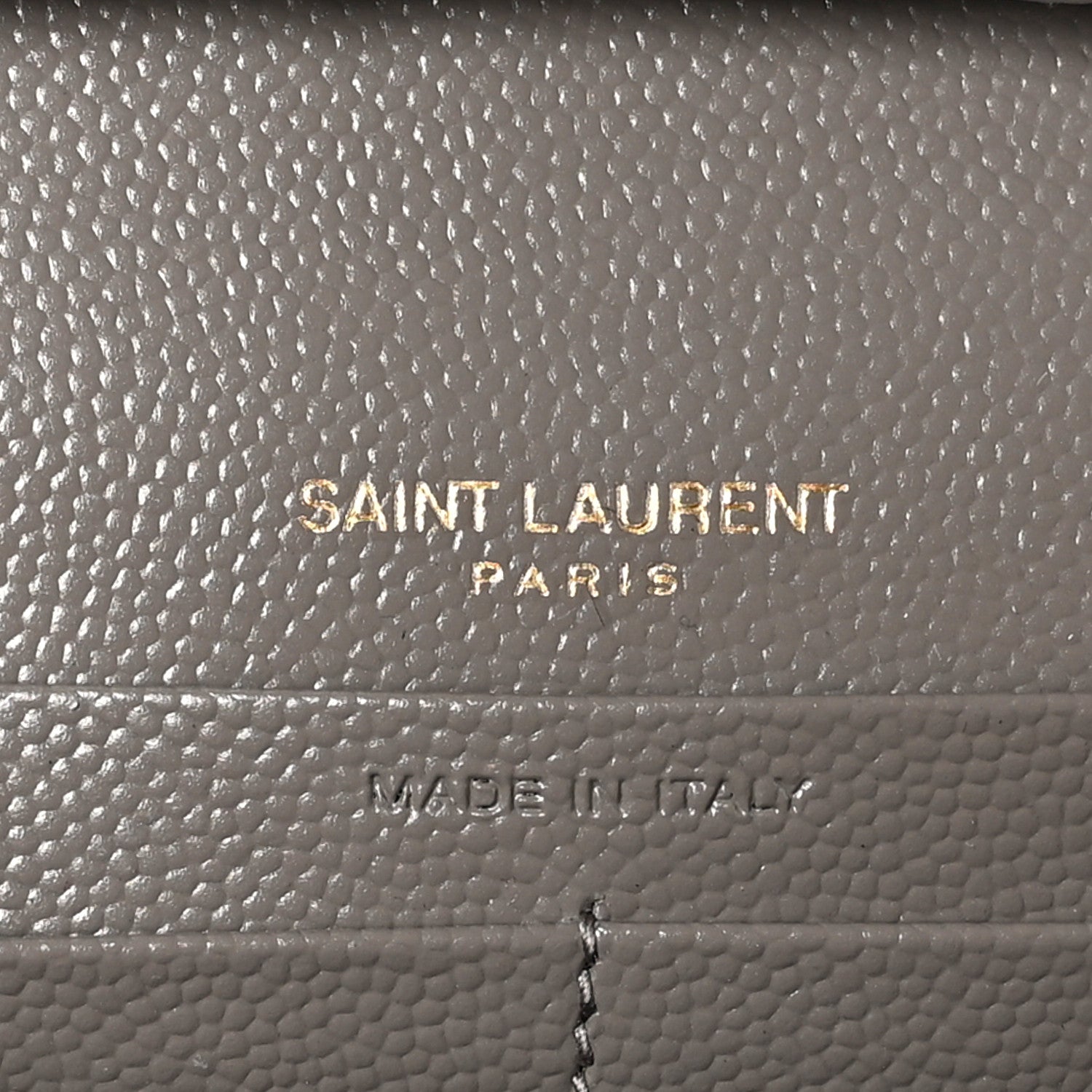 Grain De Poudre Matelasse Chevron Monogram Chain Wallet Fog