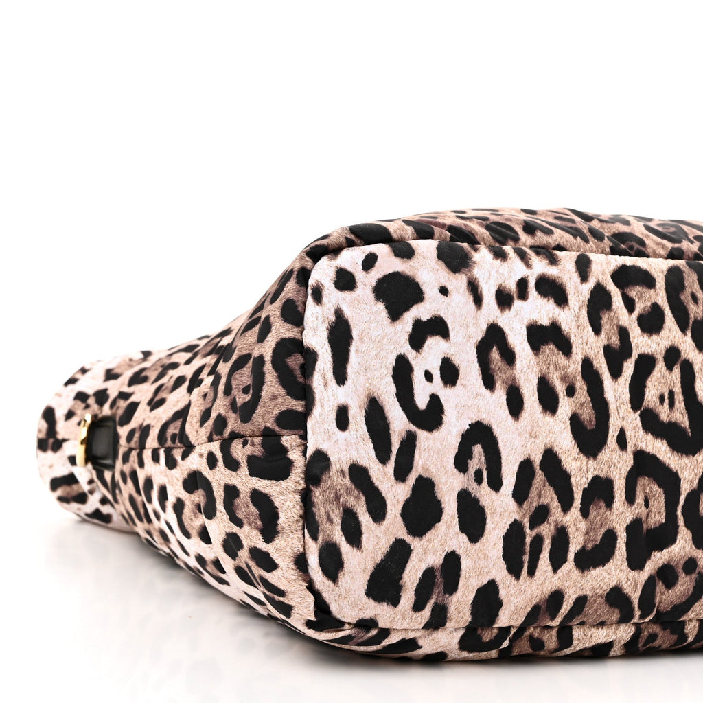 Nylon Leopard Print Changing Bag Brown