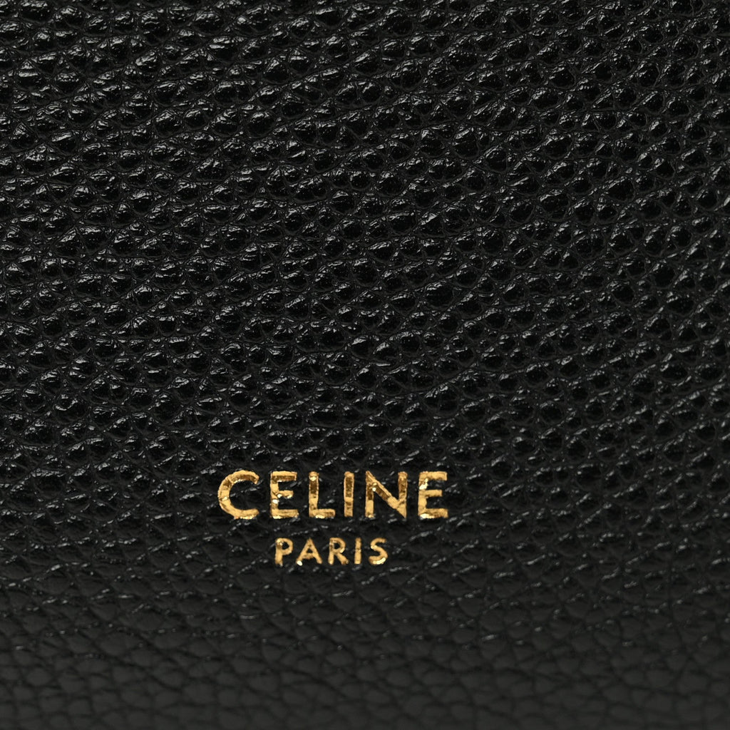 Soft Grained Calfskin Small Sangle Bucket Bag Black
