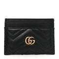 Calfskin Matelasse GG Marmont  Holder Black