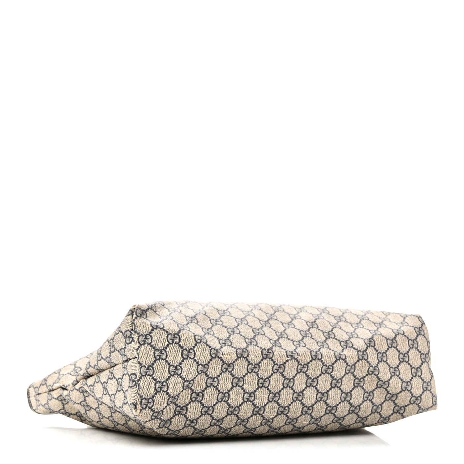 GG Supreme Monogram Medium Zippered Shopping Tote Navy