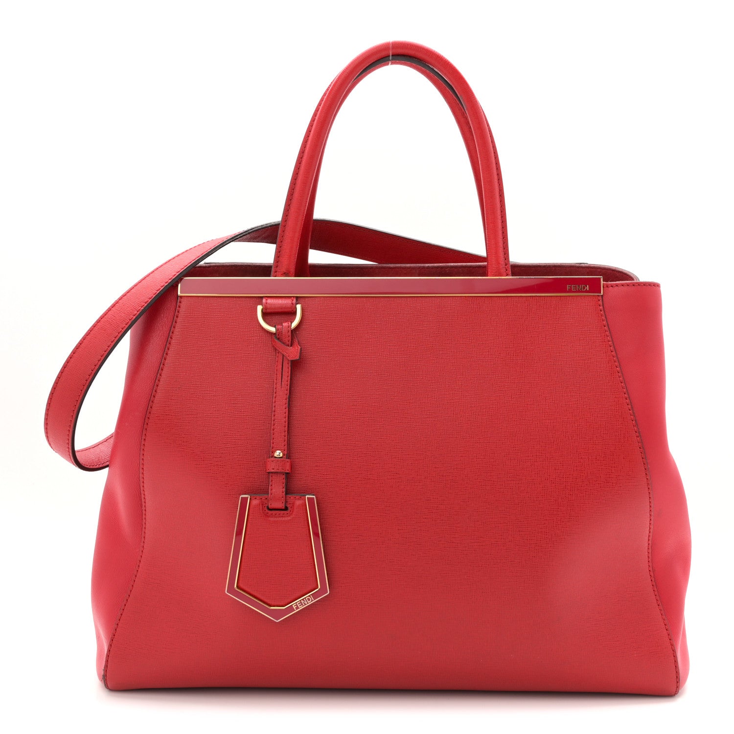 Vitello Elite Flamingo Regular 2Jours Tote Rosso Fiamma