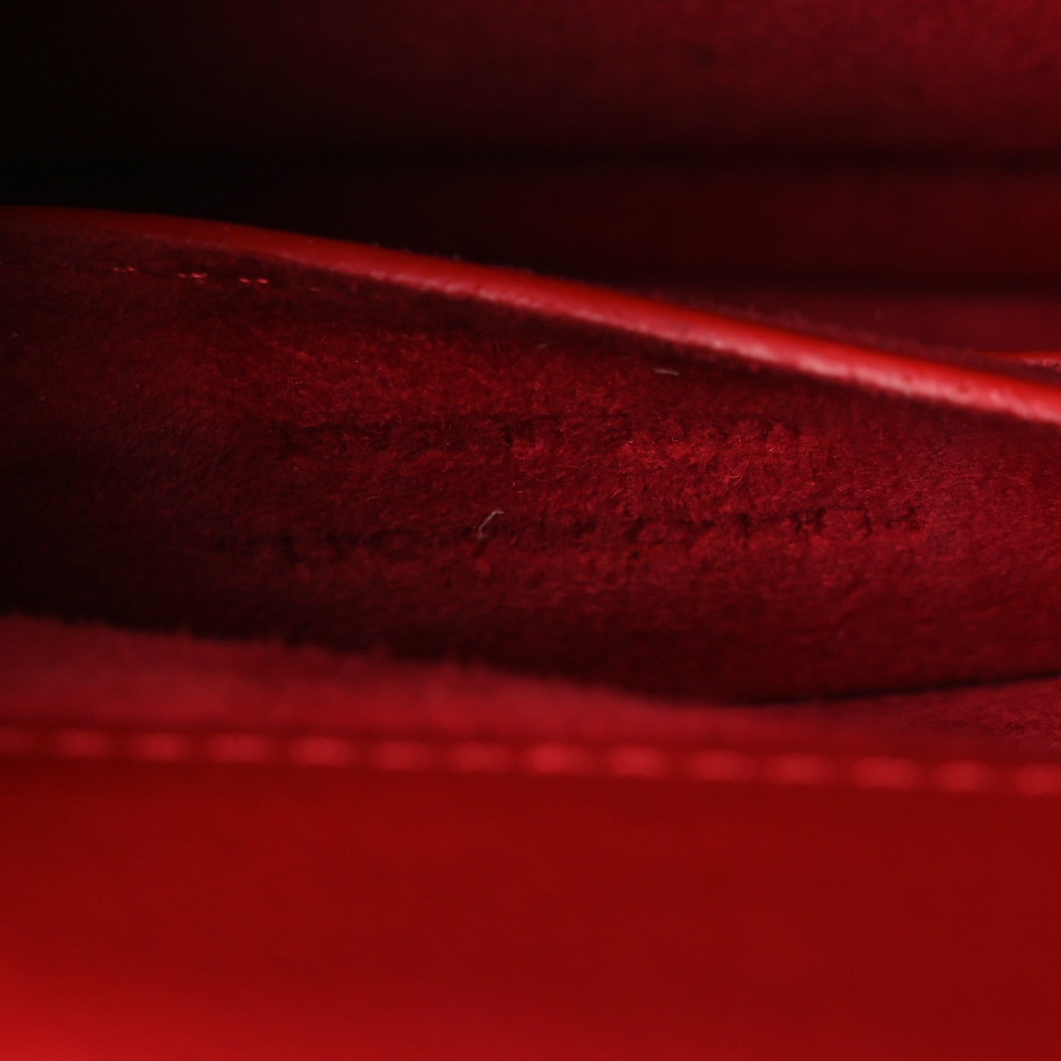 Grained Calfskin Medium Monogram Sunset Satchel Red
