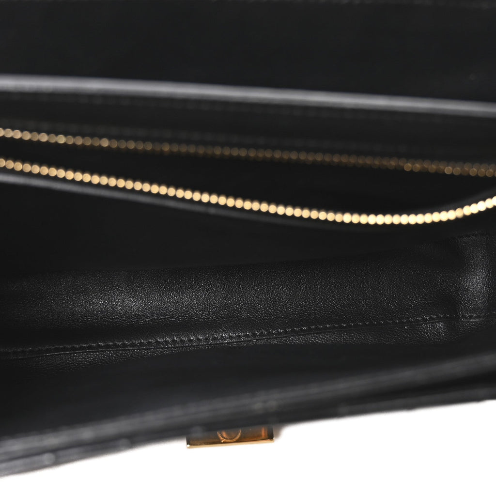 Calfskin Quilted Medium C Bag Black