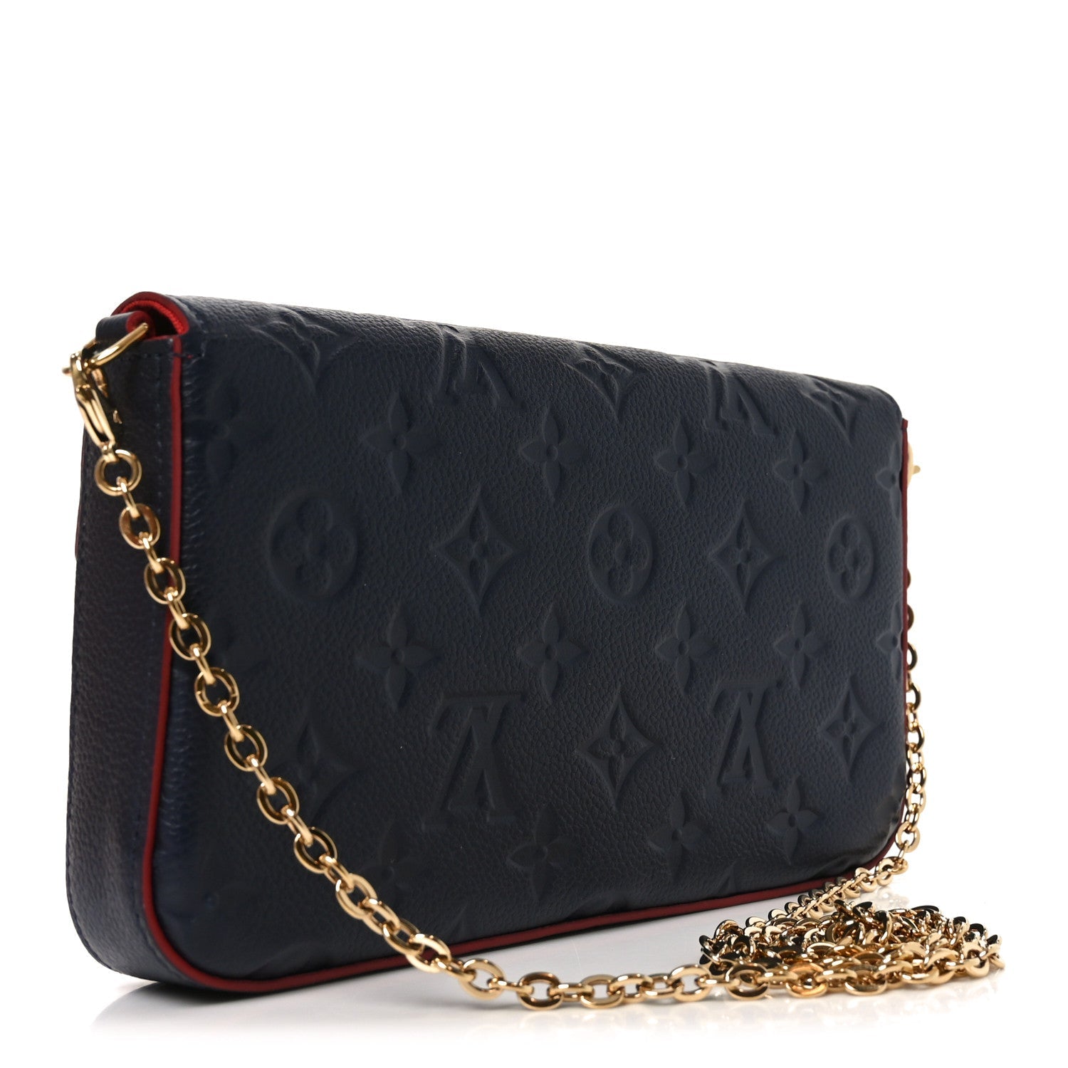 Empreinte Pochette Felicie Chain Wallet Marine Rouge