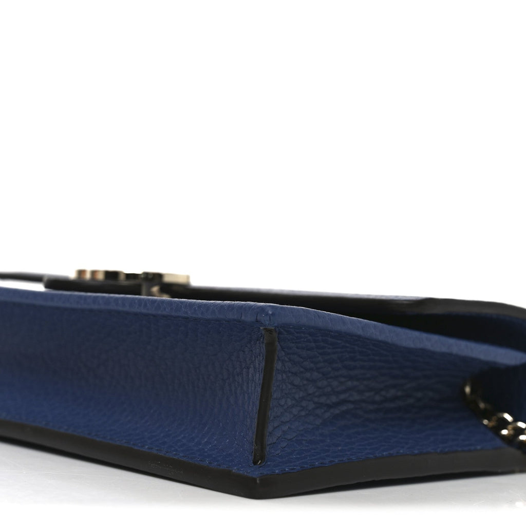 Dollar Calfskin Interlocking G Chain Wallet Caspian