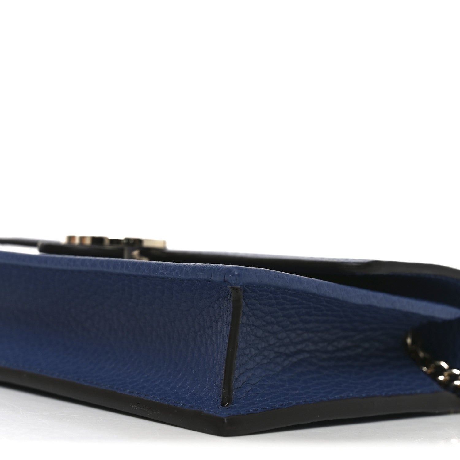 Dollar Calfskin Interlocking G Chain Wallet Caspian