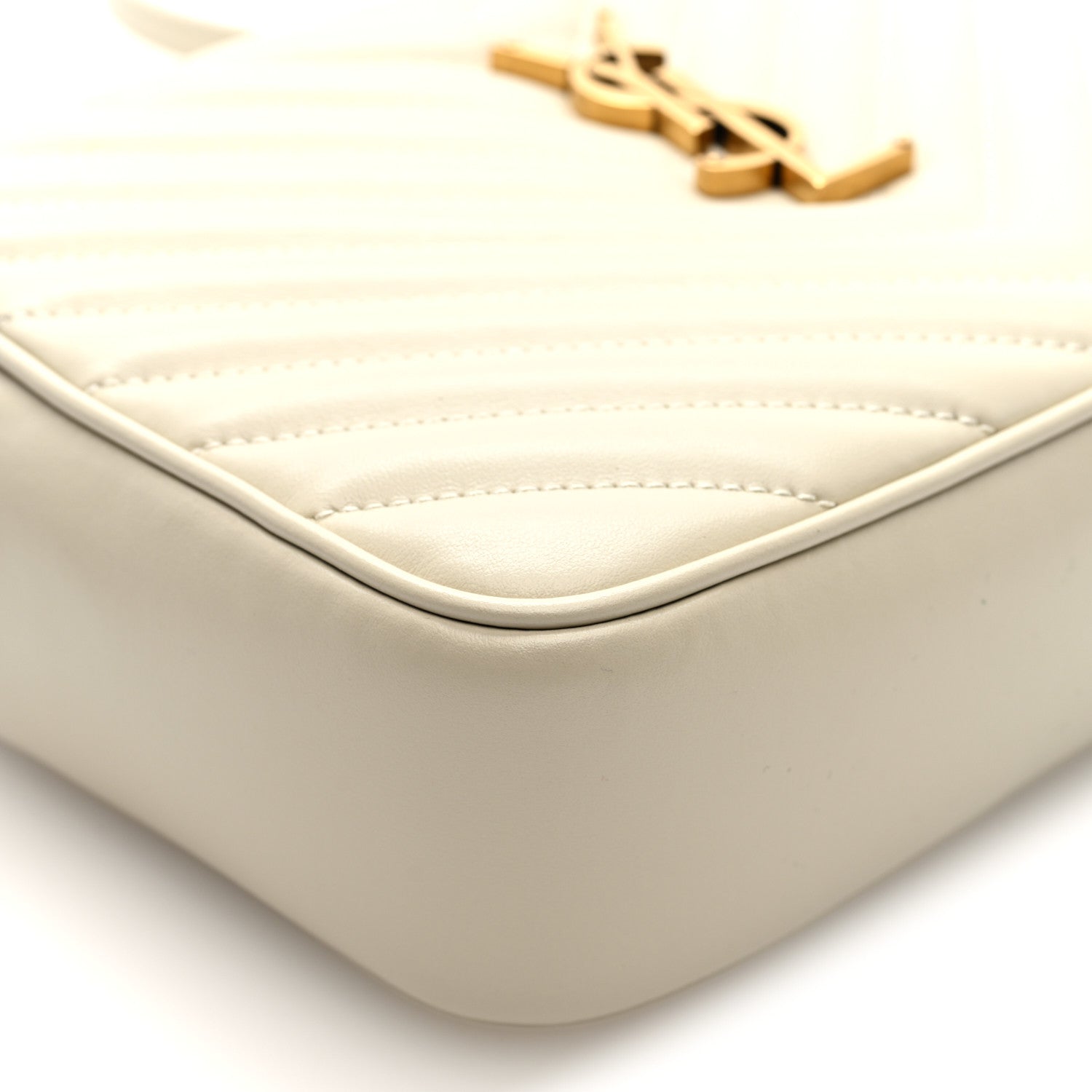 Calfskin Matelasse Monogram Lou Camera Bag Crema Soft
