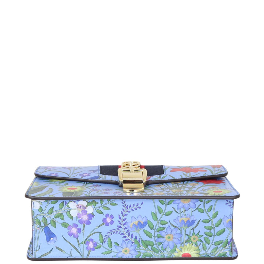 Gucci Sylvie Floral Print Small Shoulder Bag