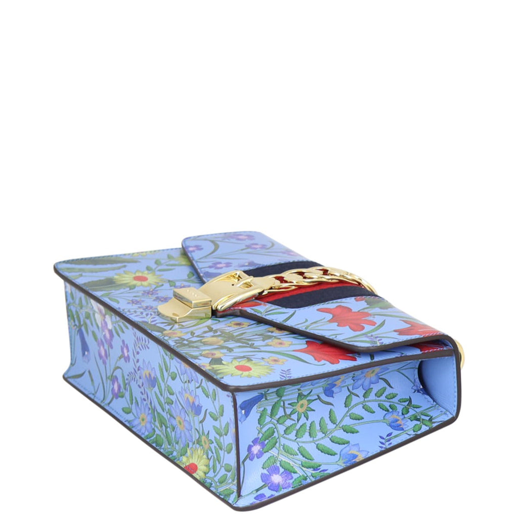 Gucci Sylvie Floral Print Small Shoulder Bag