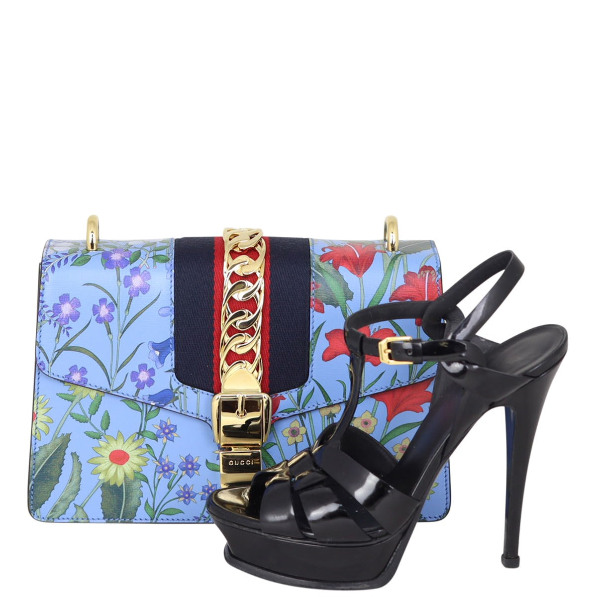 Gucci Sylvie Floral Print Small Shoulder Bag