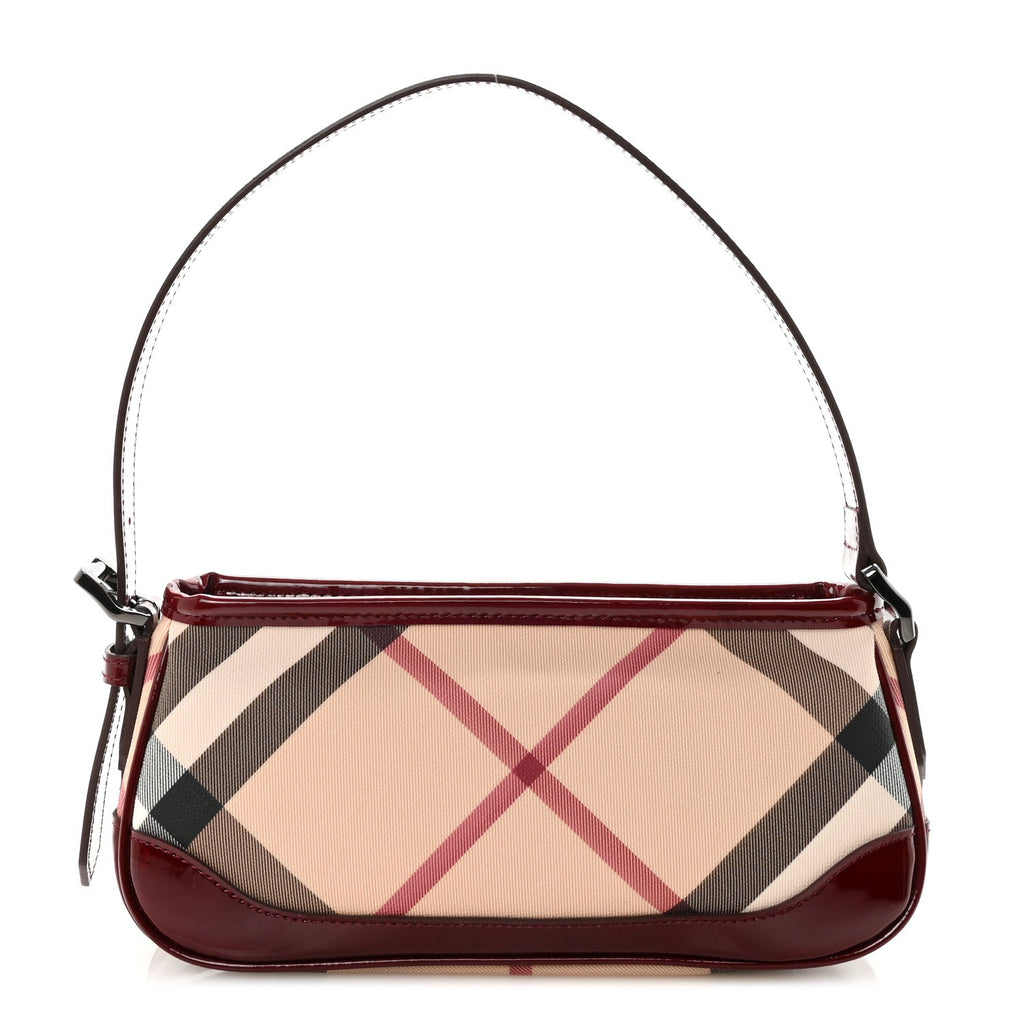 Patent Nova Check Newbury  Dark Red