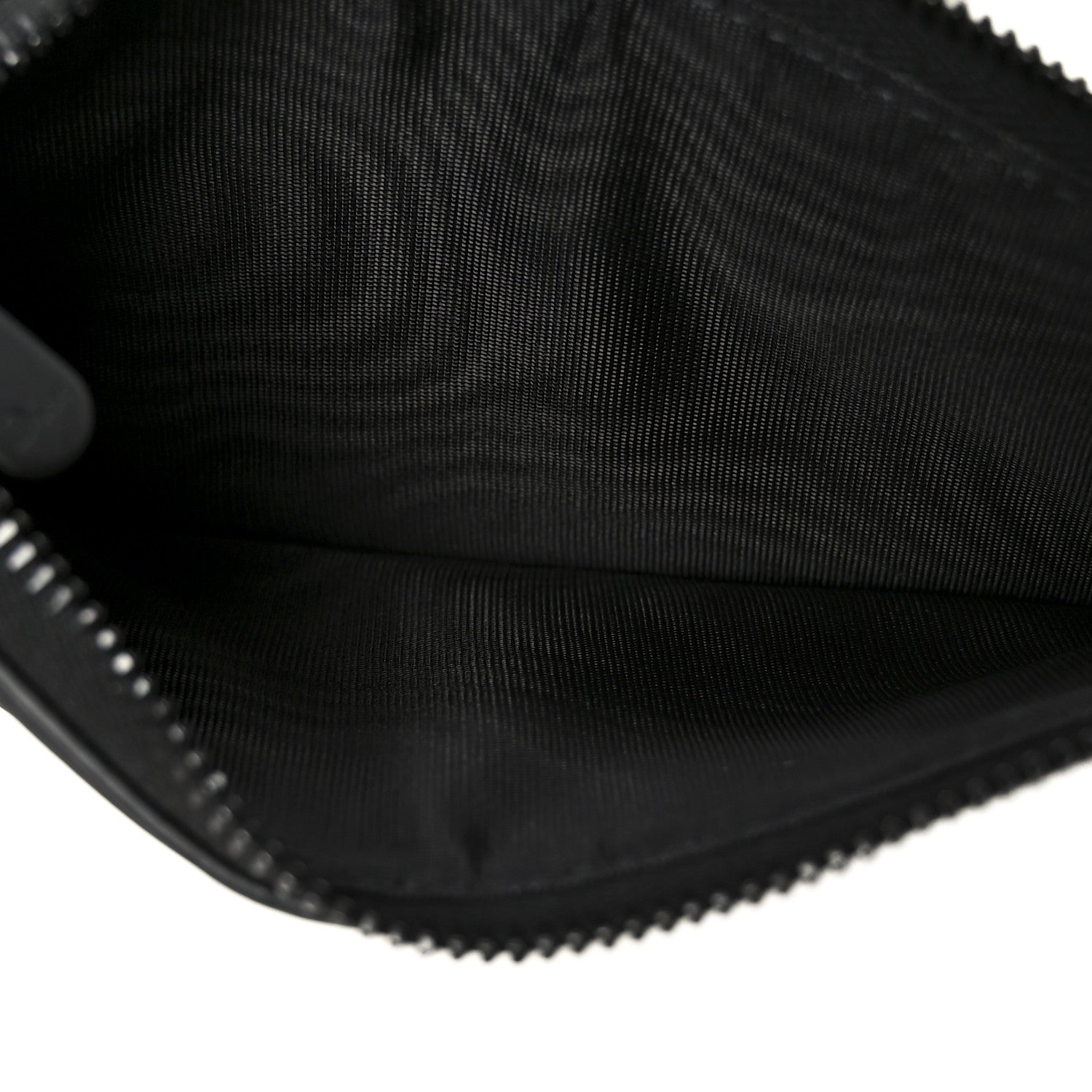 Ultra Matte Calfskin Saddle Chain Wallet Pouch Black