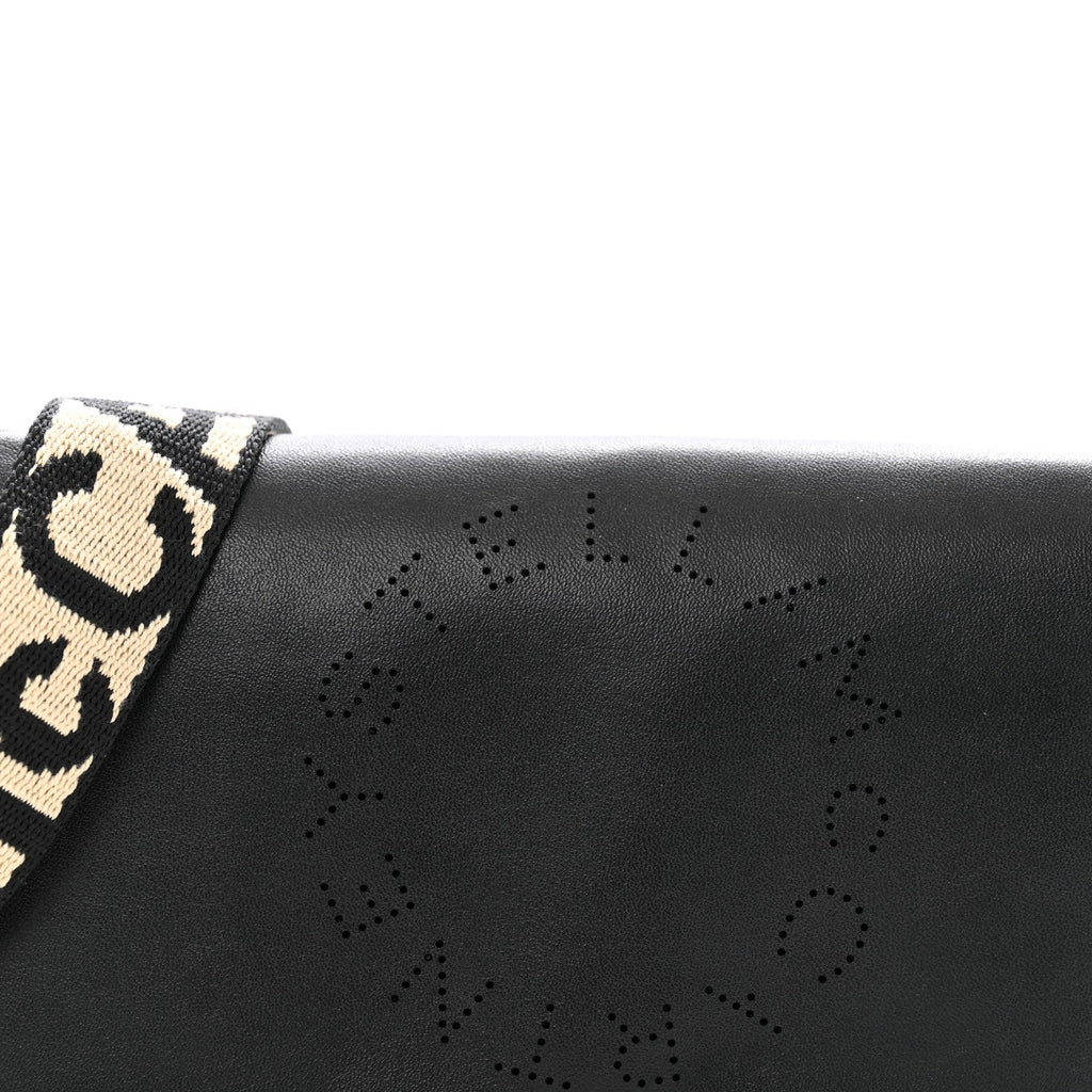 Eco Alter Nappa Perforated Logo Mini Crossbody Bag Black